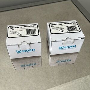 NEW in Box MOEN Eva Robe Hooks Bathroom Brushed Nickel